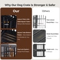 thumbnail image 6 of Heavy Duty Dog Crate 49 Inch, Escape-Proof Indestructible Cage for High-Anxiety Dogs, 3-Door Kennel with 4 Lockable Wheels and 2 Removable Trays Ideal for Large & Medium Breeds, 6 of 9