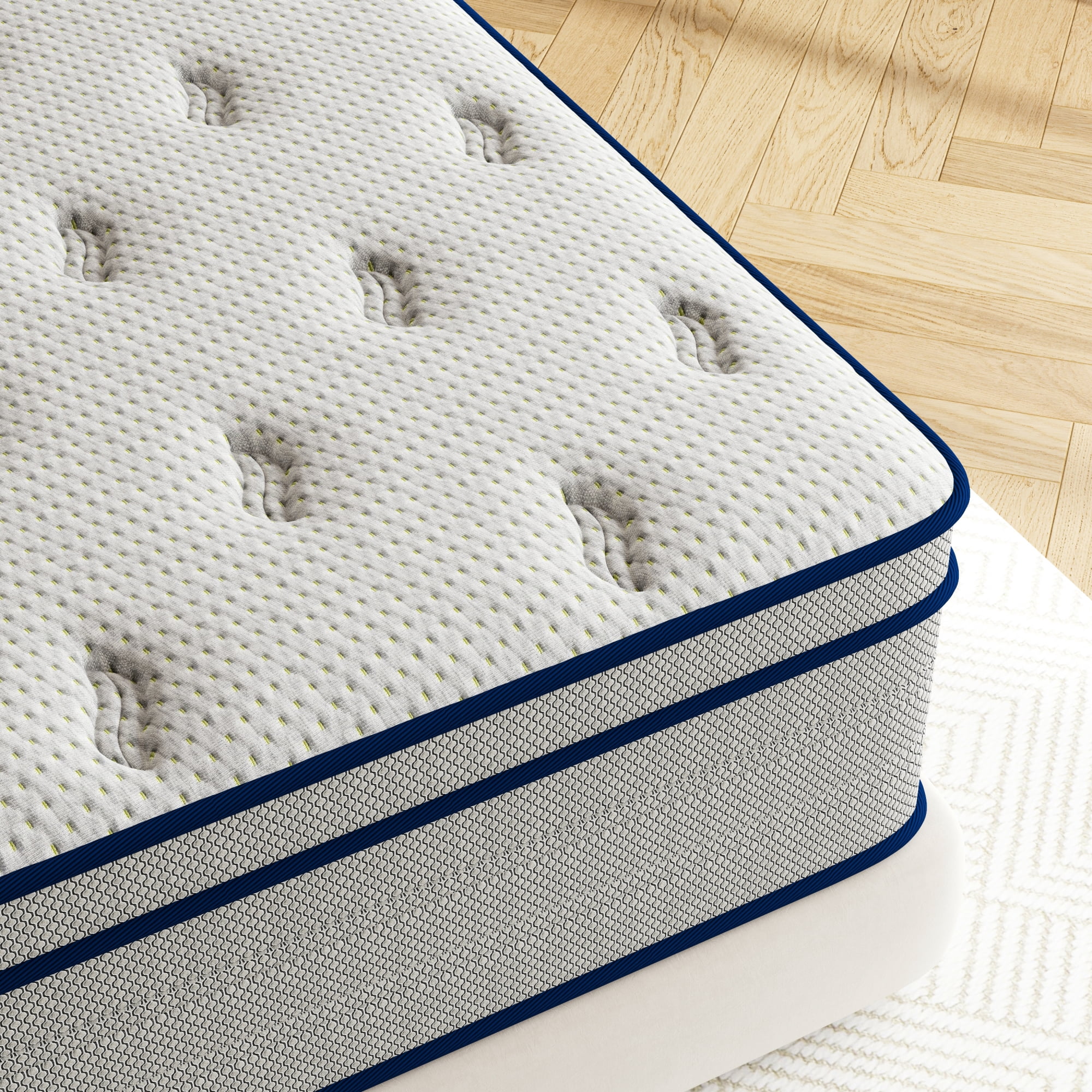 King Size Mattress, 14 Inch Hybrid Memory Foam King Bed Mattress with Pocket Springs for Motion Isolation Pressure Relief, CertiPUR-US