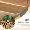 thumbnail image 4 of Wooden Tray Rotating Organizer for Home Use Brown Round Decorative, 4 of 4