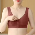 thumbnail image 2 of Wdgfv Daisy Bras for Older Women 2025 Comfy Convenient Front Closure Bra Full Support No Underwire Bras Brown 46, 2 of 6