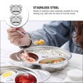 thumbnail image 3 of 2 Pcs Assiette Divisée en Acier Inoxydable Assiette de Service pour Tout-Petits Assiette pour Enfants, 3 of 5