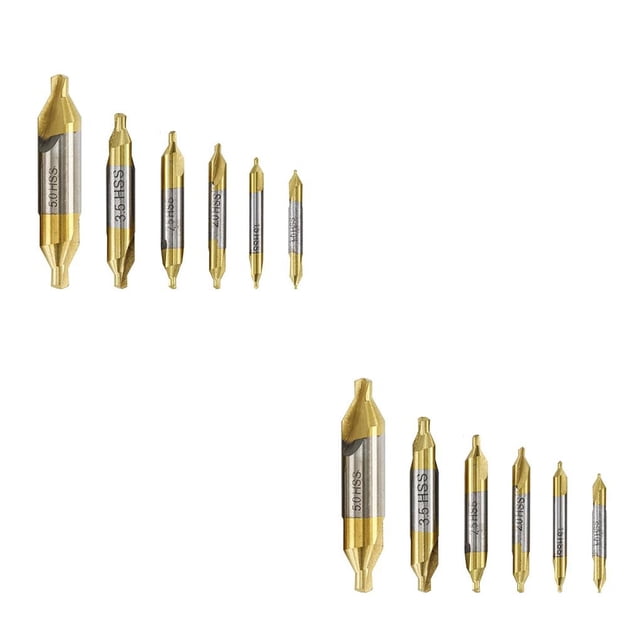 Kenally Paquete de 6 brocas centrales, brocas para agujeros de 1,0-5,0mm, repuesto portátil de acero de alta velocidad, herramientas manuales de Type2 NO2 Kenally CBP191900