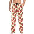 thumbnail image 2 of Many Strawberries Mens Pajama Pants Cotton Elastic Waistband Lounge Sleep Pajama Bottoms Pj with Pocket, 2 of 7
