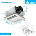 thumbnail image 3 of Delta Breez BreezGreenBuilder 100 CFM Energy Star Bathroom Fan with LED Light, 3 of 5