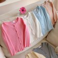 thumbnail image 5 of Gubotare Girls School Cardigan Girls Cardigan Sweater Long Sleeve Uniform Cropped Cardigan Casual Kids Cardigan for Little Girls 5T 6T (Grey,5-6 Years), 5 of 9