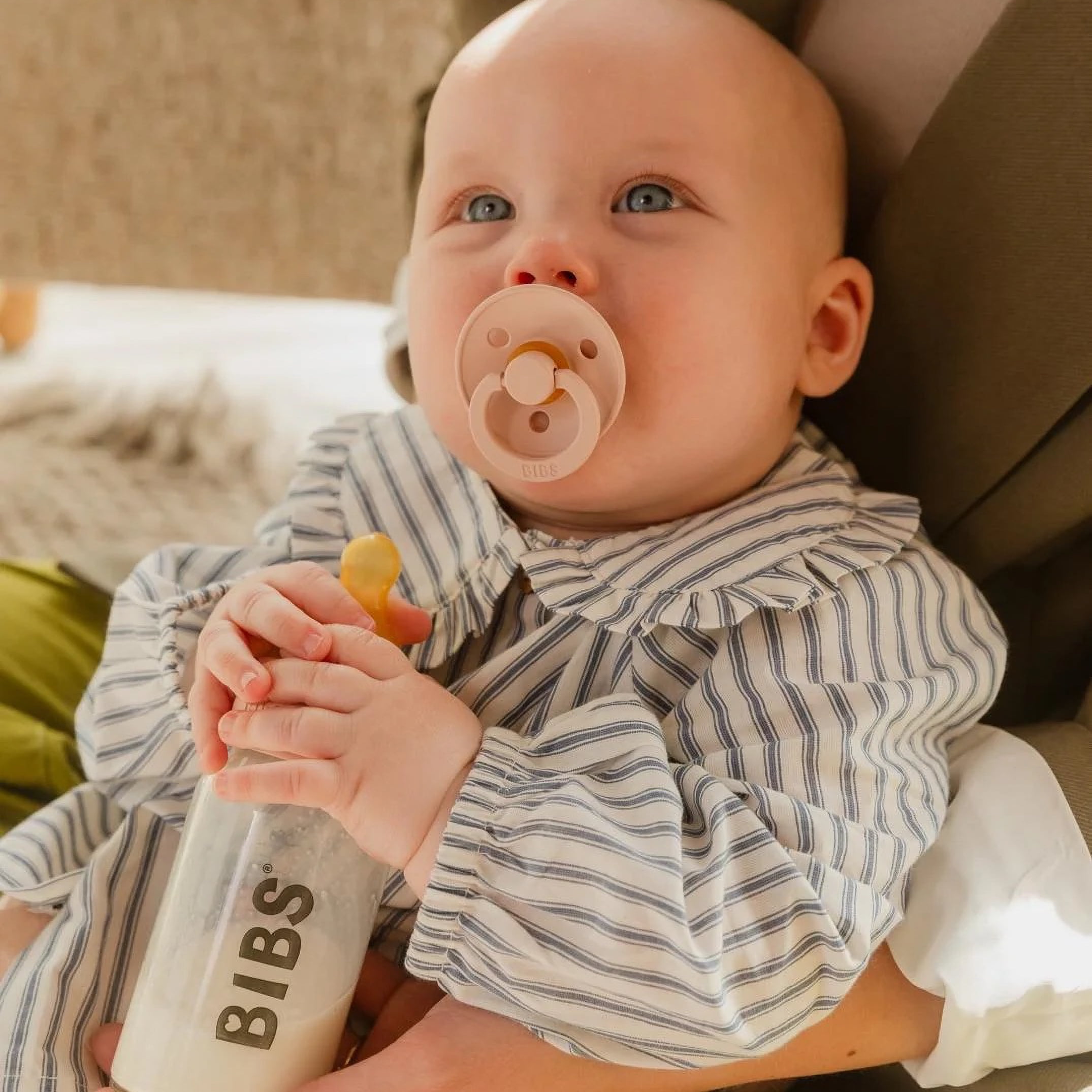 BIBS Baby Bottle with Slow Flow Latex Nipple, Blush, 5 oz, 1 Each