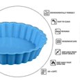 thumbnail image 3 of 8 Pcs Silicone Cake Pans, Non-stick Round Pie Moulds, Round Fluted Flan Baking Molds For Muffin, Qu, 3 of 5