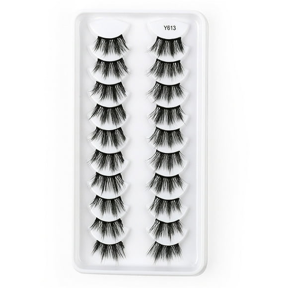 False Eyelashes - Handmade Natural Soft Eye End False Eyelashes Thick Fake Eye Lashes Makeup Half Corner Lashes 3D Half False Eyelashes, Natural Thick Imitation Hair,10 Pairs, Mother'S Day Gifts