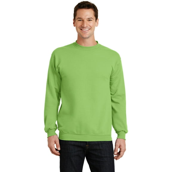 Port & Company Core Fleece Crewneck Sweatshirt-M (Lime)