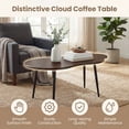 thumbnail image 4 of Giantex Cloud Coffee Table, Modern Irregular Easy Assembly Center Table, Tea Table, Walnut, 4 of 10