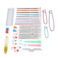 thumbnail image 3 of Crochet Hook Set with 22 Crochet Marker Buckle Scissors Handcraft DIY Crochet Needle Portable Ergonomic Crochet Set, 3 of 14