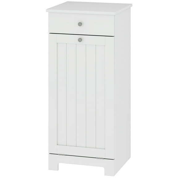HOMCOM Tilt Out Laundry Hamper, Laundry Hamper Cabinet with Drawer, White