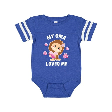 

Inktastic My Oma Loves Me with Bigfoot Gift Baby Girl Bodysuit