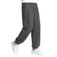 thumbnail image 6 of ITSAME Boys Tapered Sweatpants, with Pockets Cotton Elastic Waist Kids Casual Athletic Jogger Pants Gray 12-13T, 6 of 6