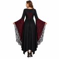 thumbnail image 3 of Witch Costume Women Halloween Costumes 2026 Bat Sleeve Dress Vampire Renaissance Medieval Adult Gothic Dresses White 3XL, 3 of 6