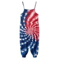 thumbnail image 5 of Splozh Toddler Girl 1-10 Years 4th of July Outfit Baby Girl American Flag Romper Jumsuit Cute Summer Clothes,Red,7-8 Years, 5 of 5