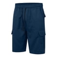 thumbnail image 4 of Youmylove Lightweight Mens Shorts Men's New Woven Shorts Pants High Street Retro Solid Color Casual Shorts Outdoor Work Shorts, 4 of 5