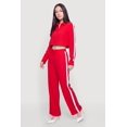 thumbnail image 2 of Women's Contrast Trim Drawstring Waist Wide Leg Pants with Pintuck Detail, 2 of 4