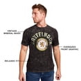 thumbnail image 3 of Harry Potter Gryffindor Varsity Men's Blue Vintage Mineral Wash Crew Neck Short Sleeve T-shirt-Large, 3 of 8