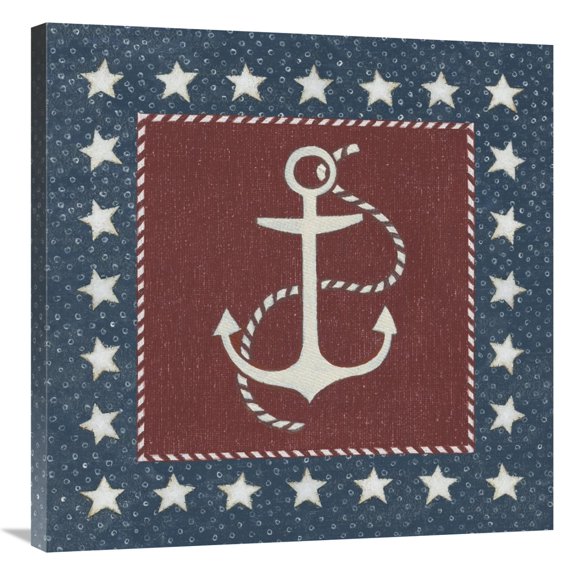 Global Gallery's 'Coastal Americana III' by David Carter Brown Stretched Canvas Wall Art