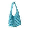 thumbnail image 2 of Latrodar Women Straw Crochet Backpack Flap Drawstring Shoulders Bag Casual Beach Daypack Clutch Bag Straw Purse For Girls Summer Beach Crossbody Blue Art&Cra, 2 of 5