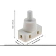 thumbnail image 3 of 4x Push button switch Standing Push Backstat with cable and screw cap 220V 60Hz 10A for Office lamp Cooling air Diameter White Mounting, 3 of 5