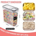 thumbnail image 2 of Recipientes de almacenamiento de alimentos PRAKI de 4 litros (6 unidades) herméticos para cereales, color negro, 2 of 6