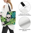 thumbnail image 3 of Kdxio Skull and Palm Leaves Casual Tote Bags Women Big Capacity Shoulder Bag for Women Travel Shoulder Bags Handbags, 3 of 8