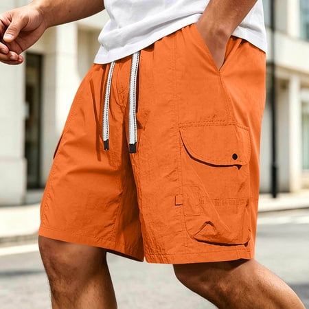 Xdegoge Cargo Shorts for Men Quick Dry Lightweight Hiking Shorts with Multi Pockets Elastic Waist Drawstring Outdoor Athletic Shorts for Fishing Camping Golf Casual Summer Shorts