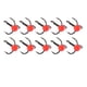 thumbnail image 5 of 10 unids/set pesca anzuelo triple acero alto carbono resistencia a la corrosión señuelo de pesca Color taladro HookRed, 5 of 5