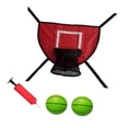 thumbnail image 2 of Trampolín, aro de baloncesto, portería de baloncesto, juguete deportivo, juego de portería, accesorio de trampolín para todas las edades, base ligera. rojo, 2 of 8