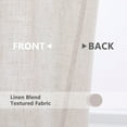 thumbnail image 2 of GlowSol 37"W x 63"L Semi-Sheer Curtain Linen Blend Textured Living Room Curtain with Grommet for Bedroom, Beige, 2 Panels, 2 of 6