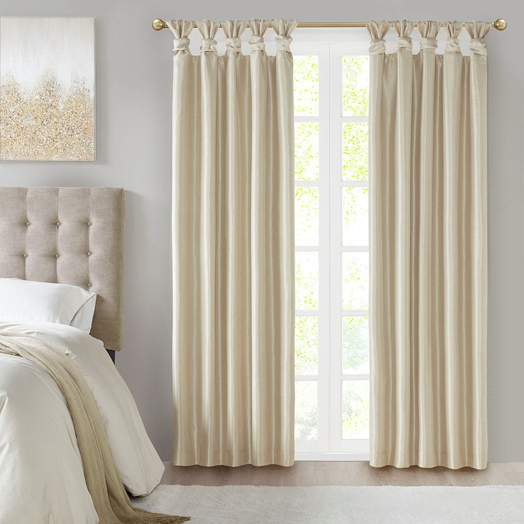 Twist Tab Total Blackout Window Curtain Panel Champagne 50"x84"