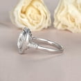 thumbnail image 2 of Silvago Jewel Cushion Cut Excellent 2.1 Ct Diamond Ring For Women's - 14K White Gold Plated Ring - Cushion Cut halo Diamond rings for Women's - Solitaire with Accent Diamond Rings for Her, 2 of 9