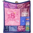 thumbnail image 1 of LHSHID 18th Birthday Gifts for Girls 18th Birthday Decorations Throw Blanket Gifts for 18 Year Old Girl Sweet 18 Year Old Girl Birthday Gifts 60"x80", 1 of 7