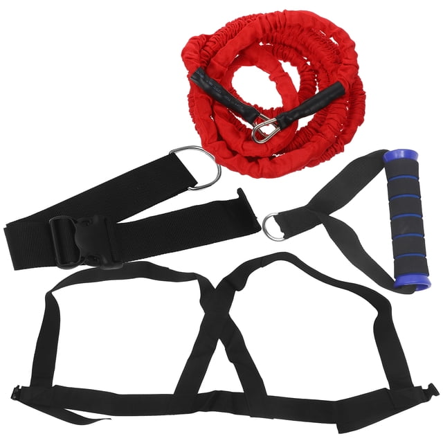 Juego de 1 banda de resistencia doble de 3 m para entrenamiento de carrera, cuerda de tracción, cuerdas elásticas, equipo de entrenamiento de salto de fuerza explosiva (color aleatorio)