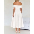 thumbnail image 4 of Vestido de cóctel ZESICA con hombros descubiertos y manga corta para mujer, 4 of 7