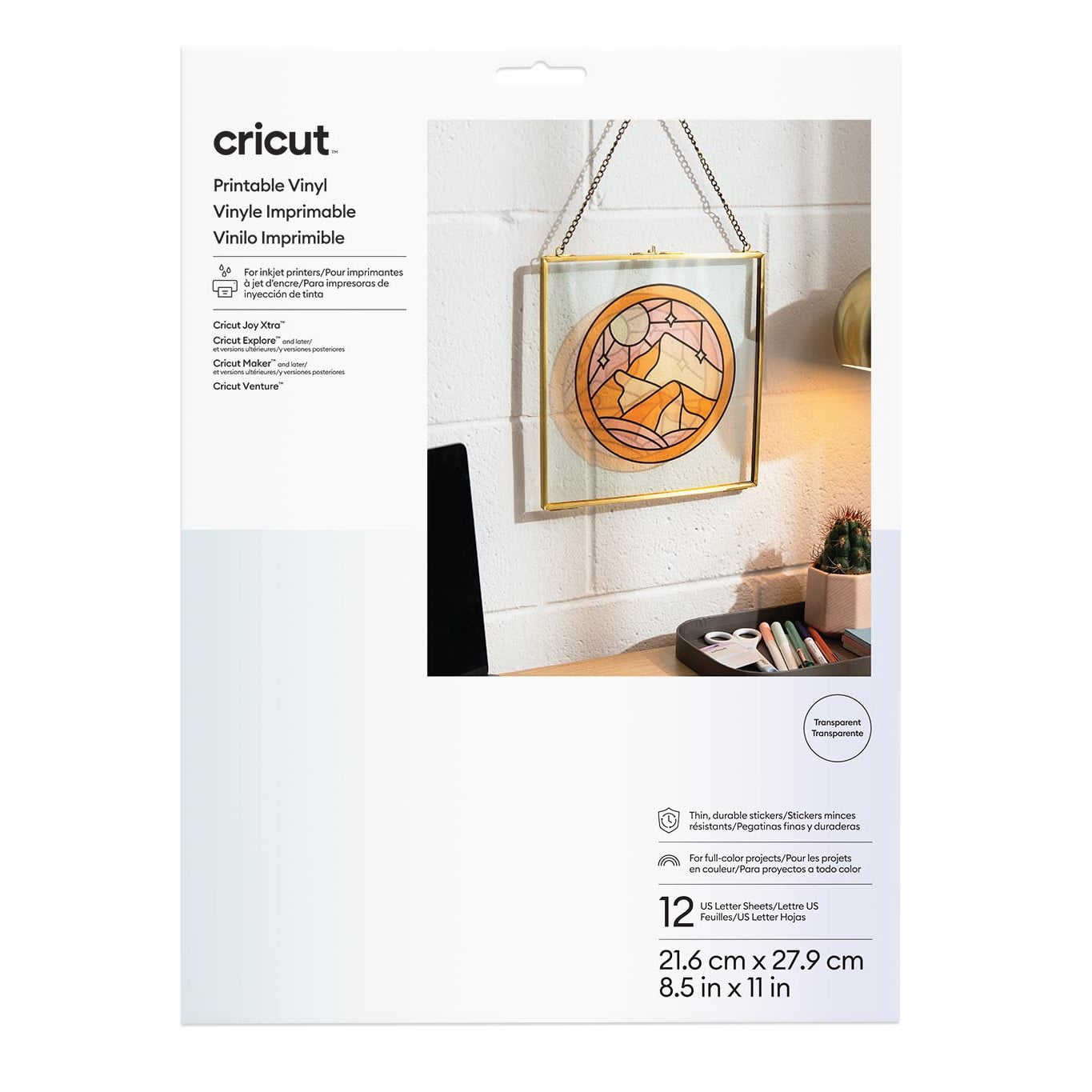 Vinyle Permanent 74 Feuilles Pour Cricut,38 Couleurs 30.5x30