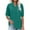 Green, variant on Womens Plus $15 & Under!Womens Summer Tops 2024 Plus Size Fashion Cotton Linen V-neck Short Sleeved Solid Color T-shirt Tops