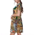 thumbnail image 2 of Disketp Mallard Ducks para Vestido de Manga Corta para Mujeres, Vestidos de Verano para Mujeres, Casual y Holgado para la Playa, 2 of 6