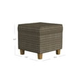 thumbnail image 3 of HomePop Square Storage Ottoman, Brown Window Pane Print, 3 of 10
