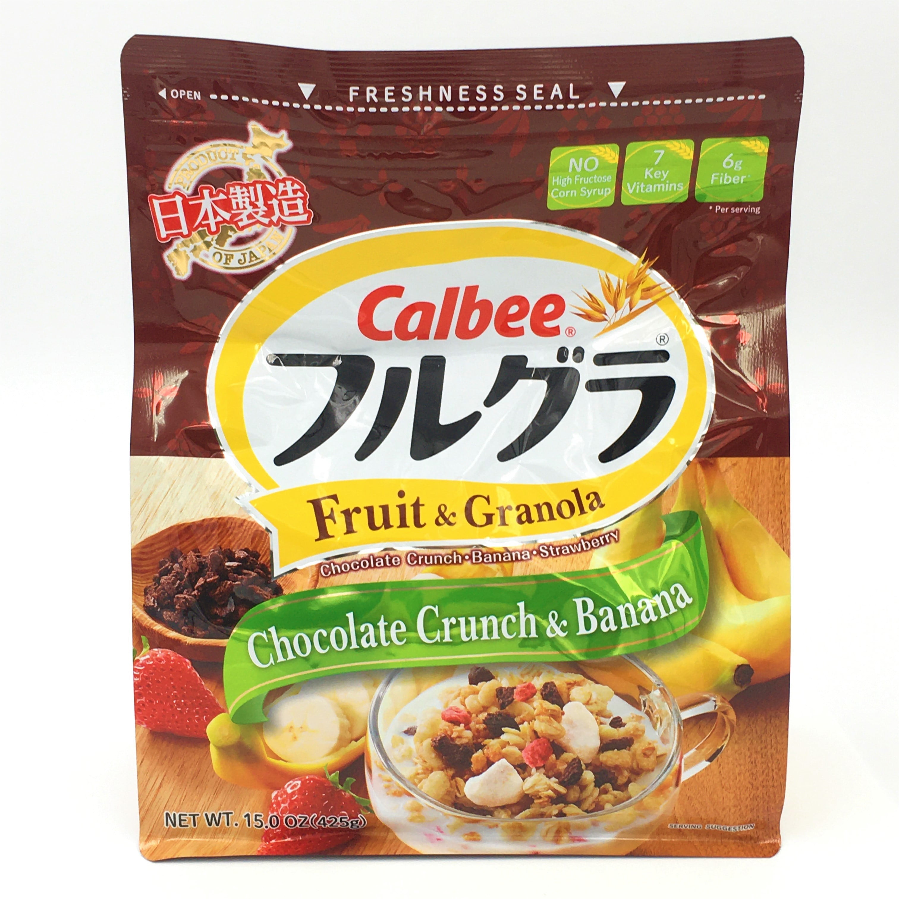 Calbee Japanese Fruit & Granola Chocolate Crunch & Banana 15oz/ 425g ...
