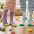 thumbnail image 5 of Forfamy 5 Pairs Easter Socks for Women Easter Bunny Crew Socks Rabbit Carrot Egg Pattern Socks Fun Socks for Easter Party Gift, 5 of 7
