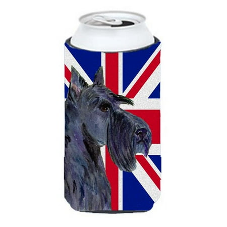 

Scottish Terrier With English Union Jack British Flag Tall Boy bottle sleeve Hugger - 22 To 24 Oz.