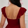 thumbnail image 4 of Levmjia Womens Satin Slip Nightgown Off Shoulder Ruffle Lace Solid Mini Dress Breathable Soft Casual Home Sleep Wear Slim Flowy Fit Nightdress Elegant, 4 of 7