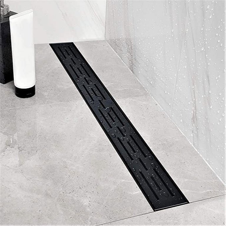 Neodrain 24 Inch Rectangular Linear Shower Drain with Brick Pattern Grate,  Brushed 304 Stainless Steel Bathroom Floor Drain,Shower Floor Drain