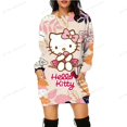 thumbnail image 3 of Sudadera con capucha Vestido con estampado de HELLO KITTY Sudadera con capucha para mujer Sudadera con capucha para niñas Moda Otoño Primavera Sudadera y sudadera con capucha para mujer, 3 of 5