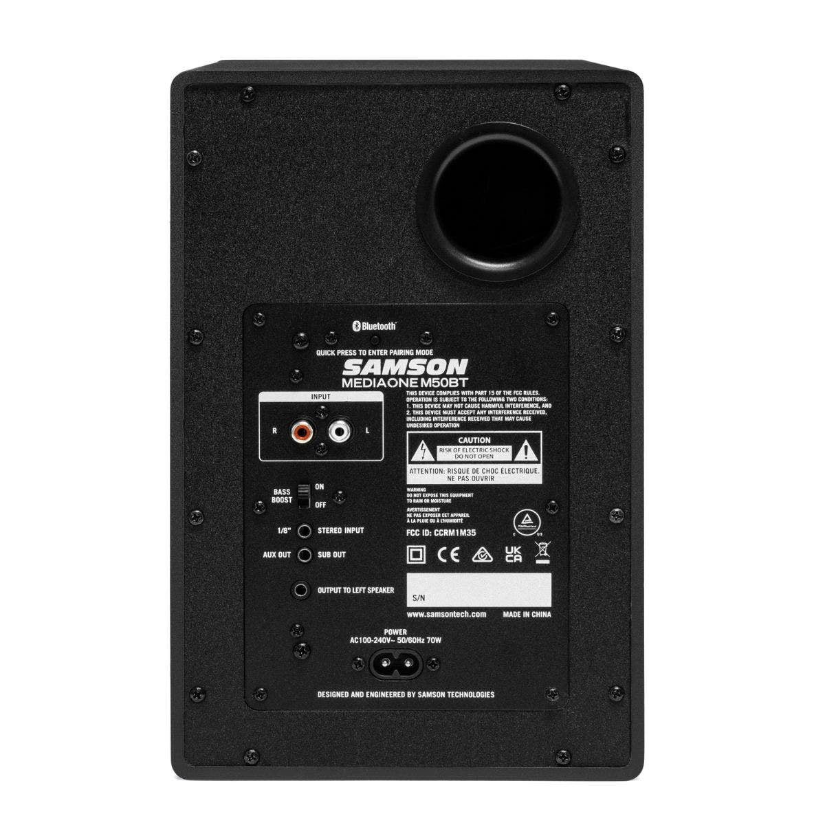 Samson MediaOne M50BT Powered Studio Monitors with Bluetooth