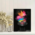 thumbnail image 2 of Abstract Colorful Woman Face Canvas Painting，Suitable for Living Room，Office，Bathroom，and Hallway Decoration, 2 of 8