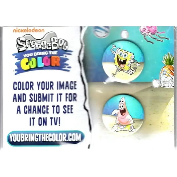 SpongeBob SquarePants 2017 SDCC set of 2 buttons pins